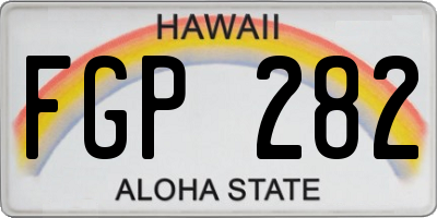 HI license plate FGP282