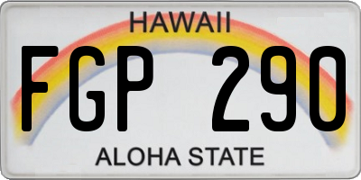 HI license plate FGP290