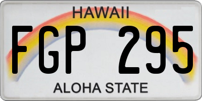 HI license plate FGP295