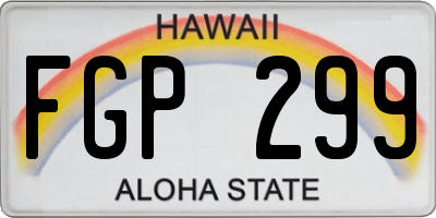 HI license plate FGP299