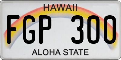 HI license plate FGP300
