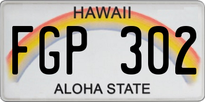 HI license plate FGP302