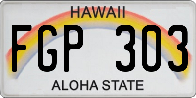 HI license plate FGP303