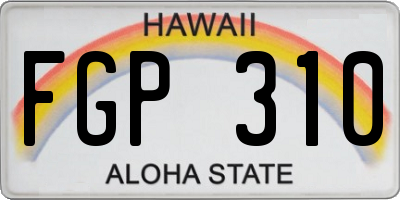 HI license plate FGP310