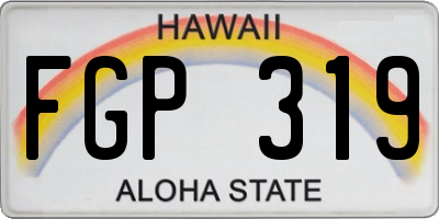 HI license plate FGP319