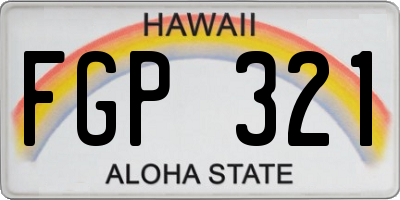 HI license plate FGP321