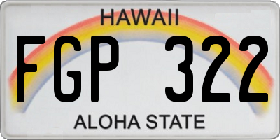 HI license plate FGP322
