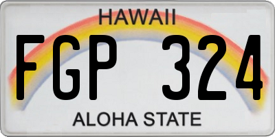 HI license plate FGP324