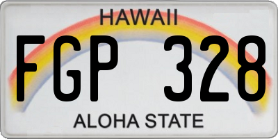 HI license plate FGP328