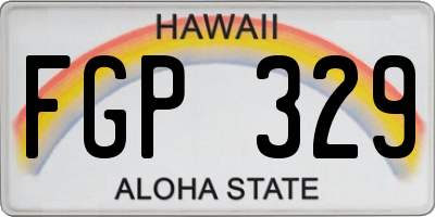 HI license plate FGP329