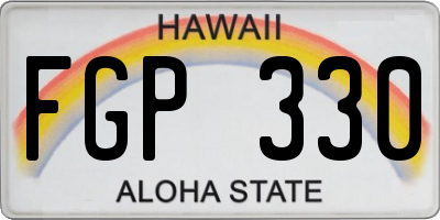 HI license plate FGP330