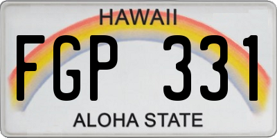 HI license plate FGP331
