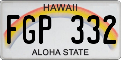 HI license plate FGP332