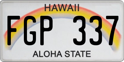 HI license plate FGP337