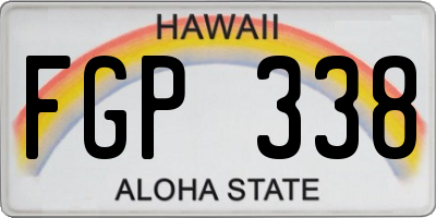 HI license plate FGP338