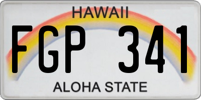 HI license plate FGP341