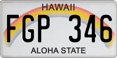 HI license plate FGP346