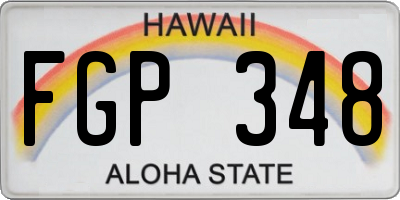 HI license plate FGP348