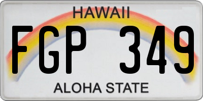 HI license plate FGP349