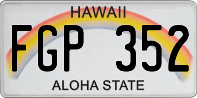 HI license plate FGP352