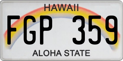 HI license plate FGP359