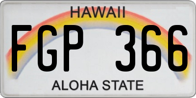 HI license plate FGP366