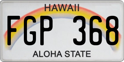 HI license plate FGP368