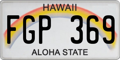 HI license plate FGP369