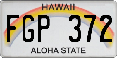 HI license plate FGP372