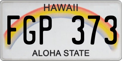 HI license plate FGP373
