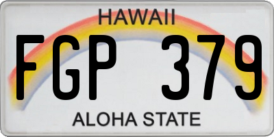 HI license plate FGP379