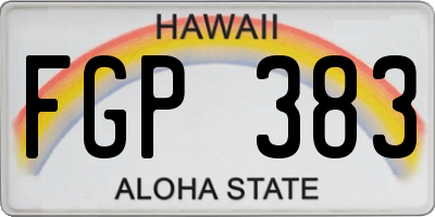 HI license plate FGP383