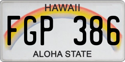 HI license plate FGP386