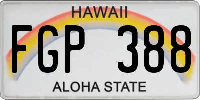HI license plate FGP388