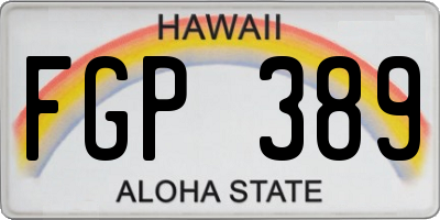 HI license plate FGP389