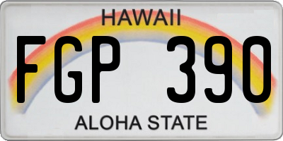 HI license plate FGP390
