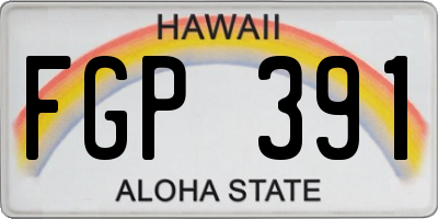 HI license plate FGP391