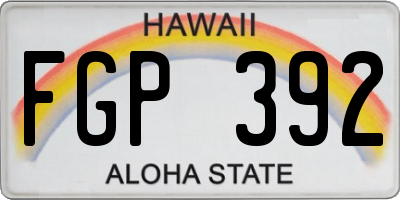 HI license plate FGP392