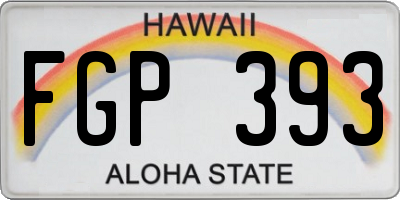 HI license plate FGP393