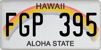 HI license plate FGP395
