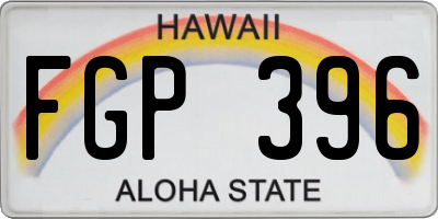 HI license plate FGP396