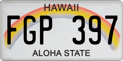 HI license plate FGP397