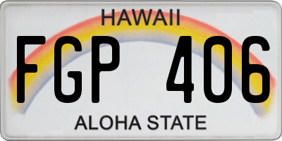 HI license plate FGP406