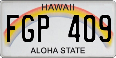 HI license plate FGP409