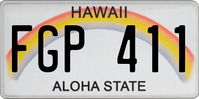 HI license plate FGP411