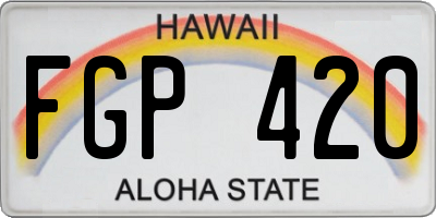 HI license plate FGP420