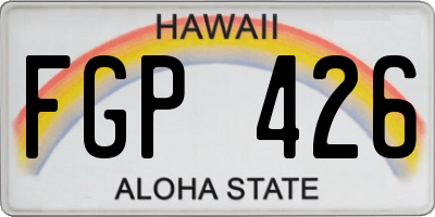 HI license plate FGP426