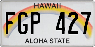 HI license plate FGP427