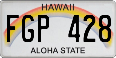 HI license plate FGP428