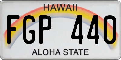 HI license plate FGP440